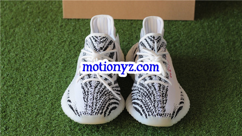 Final Correct Version Yellow Sole Yeezy 350 V2 Zebra